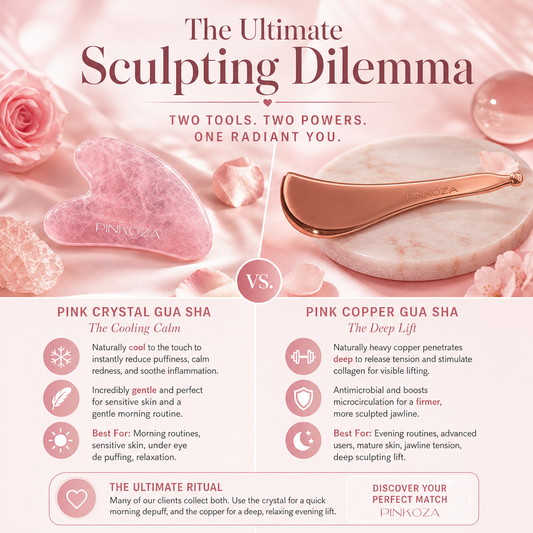 Copper vs Rose Quartz: Which PINKOZA Gua Sha is Right for You?